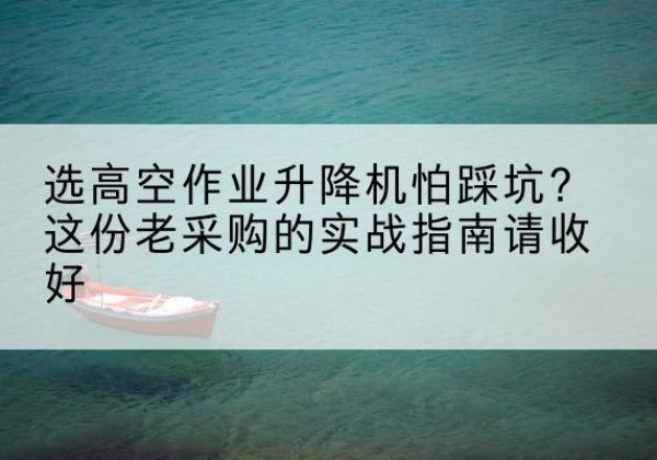 临漳高空作业升降机厂家推荐-选高空作业升降机怕踩坑？这份老采购的实战指南请收好